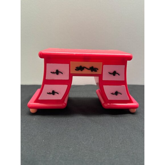 Mattel Barbie Pink Vanity with Mirror For Dollhouses Moving Top Draw - Picture 3 of 11